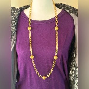 Vtg. CADORO  Gold Tone  Necklace 30” Sophisticated